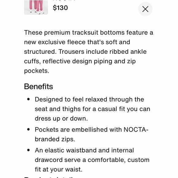 Nike x Nocta Men’s Drake Collab Pink Sweatpants NWT SZ M - Picture 13 of 16